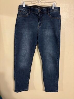 Curve Appeal Women’s Jeans 12/31 Dark Wash Straight Leg Stretch Denim